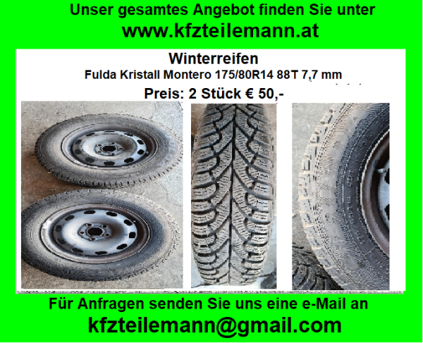 Winterreifen 175/80R14 86T  Fulda Kristall Montegro